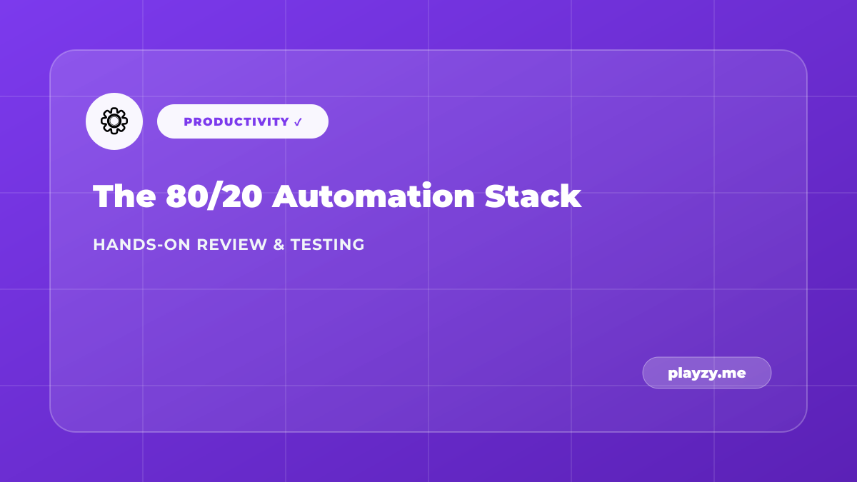 The 80/20 Automation Stack: Zapier, Make & Custom Python Scripts