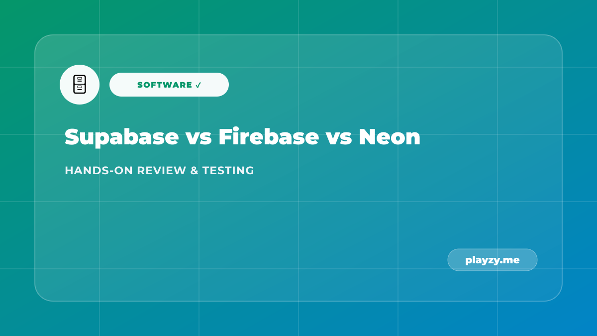Supabase vs Firebase vs Neon: Choosing the Best Postgres/BaaS Stack